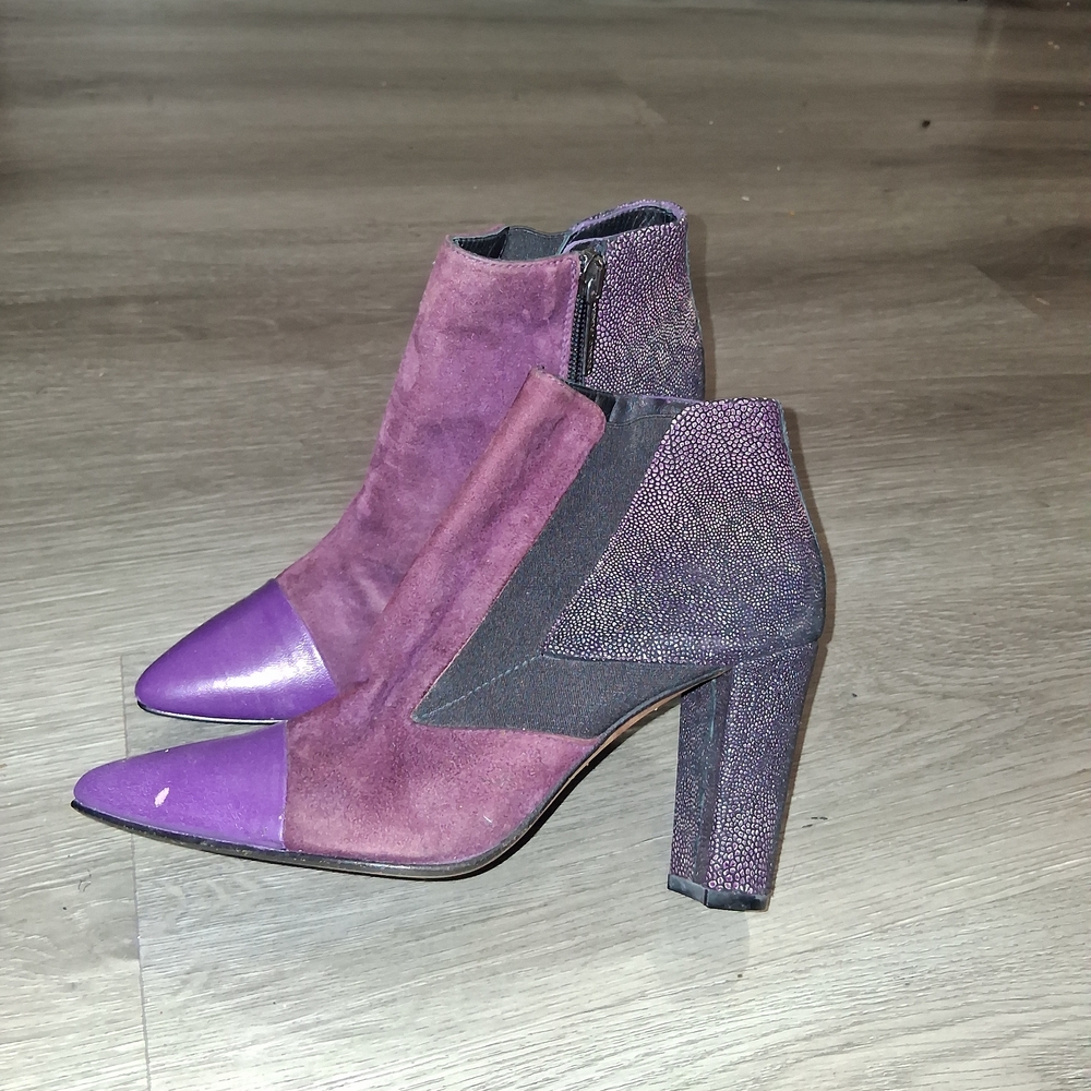 Donald J. Pliner Purple Ankle Boots
